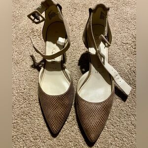 Anne Klein Brown Ankle Strap Heels
